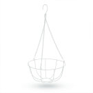 Cos Metalic Suspendat - pentru Ghivece - 25 x 13 cm - Alb