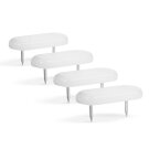 Picior Alunecare pentru Mobilier - Cuie, Alb - 43 x 18 mm - 4 buc / pachet