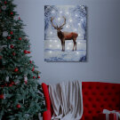 Tablou de Craciun cu LED - Ren - 2 x AA, 30 x 40 cm