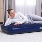 Saltea Gonflabila - Piele Intoarsa - Albastru - 185 x 76 x 22 cm