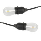 Kerti fényfüzér – 15 db E27 LED lámpa