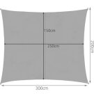 Napvitorla - Szürke - 3 x 2 m