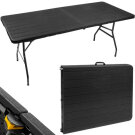 Masa Pliabila de Gradina - 180 x 74 x 74 cm - Negru