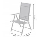 Scaun Pliabil de Gradina GardenLine - 60 x 58 x 100 cm - Gri - 2 buc