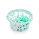 Set de Clești de Rufe cu Coș de Depozitare (24 buc)
