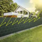 Banda de gard din PVC - 19 cm x 35 m - 450g/m2 - Verde