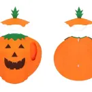 Costum de Copii cu Model de Dovleac pentru Halloween - Portocaliu