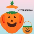 Costum de Copii cu Model de Dovleac pentru Halloween - Portocaliu
