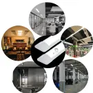 Lampă LED de perete 18W, 60cm, lumină rece albă, cu abajur din sticlă mată