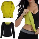 Pulover de fitness neopren cu mânecă lungă pentru femei, mărimea XL, negru