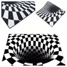Covoraș de intrare cu iluzie optică 3D „Gaură Neagră”, 50x80 cm
