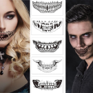 Tatuaj Temporar Halloween cu Model de Dinți de Monstru, Lavabil