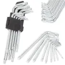 Set chei imbus și Torx L-formă, 9 bucăți, argintiu