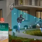 Cameră IP WiFi exterior cu 2 obiective, rotativă, 6MP, detecție mișcare