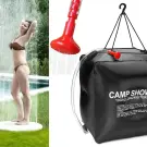 Duș camping solar 40L negru