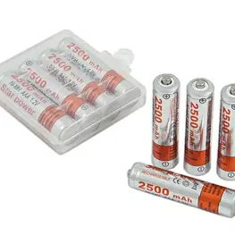 Set 4 Acumulatori AAA Ni-MH 2500 mAh – 1,2V, Fără Efect de Memorie