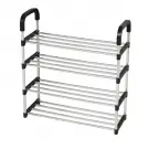 Raft pentru Pantofi 4 Niveluri – Metal și Plastic, 72 × 28 × 57 cm