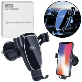 Suport Auto FAIK pentru Telefon, cu Prindere pe Grila de Ventilație, Rotire 360°, Negru