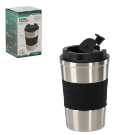 Termos din inox 350ml cu capac negru