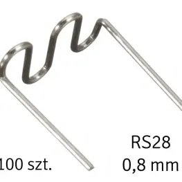 Set 100 Capse Metalice RS28 pentru Aparat de Sudură Plastic, 0,8 mm, Oțel Inoxidabil