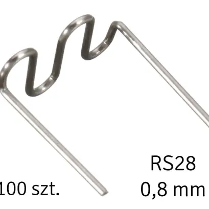Set 100 Capse Metalice RS28 pentru Aparat de Sudură Plastic, 0,8 mm, Oțel Inoxidabil
