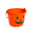 Galeata din plastic Halloween - dovleac - 20 x 15 cm